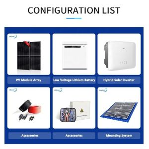 Single Phase Photovoltaic Solar Panel System With Lithium Battery