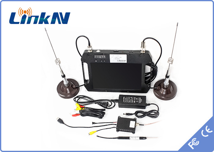 10km UAV Video Link FHD COFDM Transmitter & Receiver with Color Display H.264 Compression Low Latency AES256