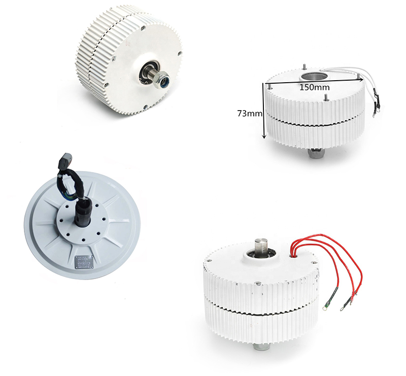 ISO14001 2004 Certified Inner Rotor Free Energy Generator 1.0KW/130RPM for Home White