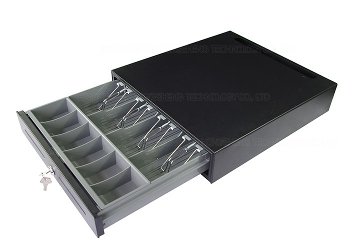 12V 24V RJ11 RJ12 Electronic Cash Drawer With Coin Sorter Tray 420A