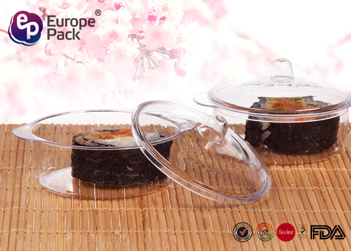 Ice Cream Clear Plastic Disposable Bowls Pan Shape Pantone Color