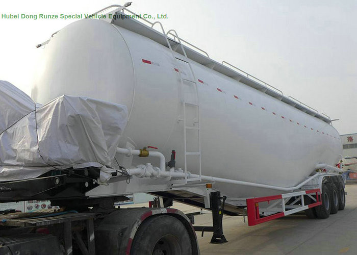 48-60cbm Tri Axle Tank Semi Trailer For Carry Bulk Cement With Carbon Steel Tank