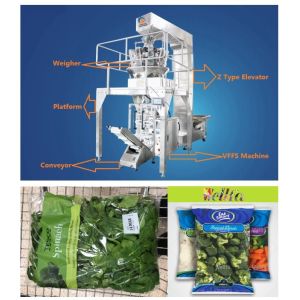 Salad Vegetables Automatic Food Packing Machine Multiheads Weighing High Speed