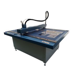 Speed Digital Flatbed Cutting Plotter For Ppf/ppe Material With Blue Frame