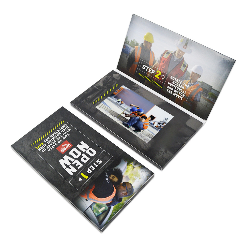 5 Inch digital lcd tft screen video brochure catalogue custom print LCD brochure