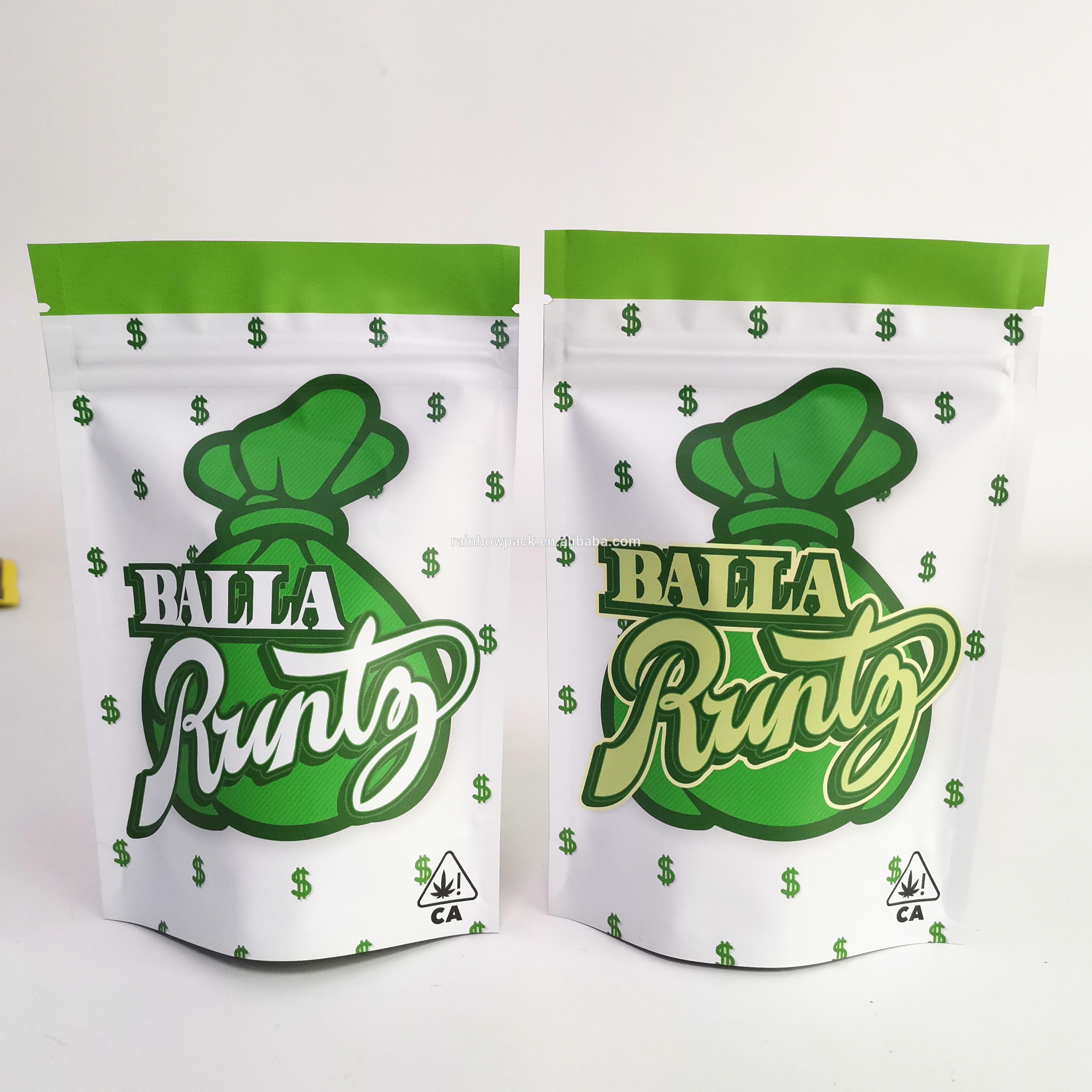 CBD Packaging Bag Hamp Flower Packaging Bag Black Mylar Cookies Bag