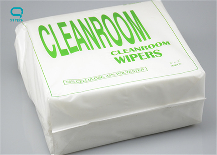 0609 White 55% Cellulose 45% Polyester Clean Room Wipes 6''*6'' 9''*9''