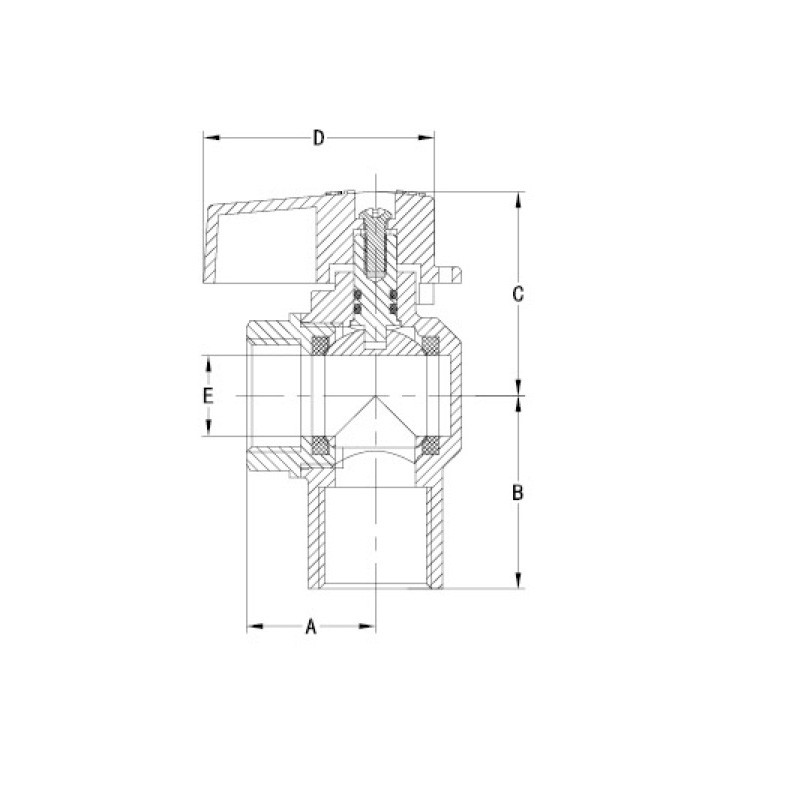 PEX-AI-PEX Brass Fittings PF5006 Brass Equal Tee Connector