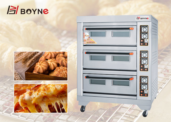 19.8kw Commercial Bakery Kitchen Equipment Six Tray Electric Baking Oven