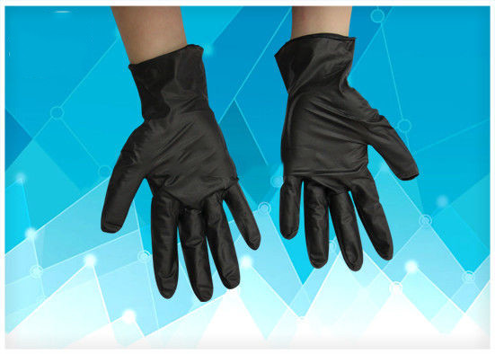Anti Skid Isposable Plastic Gloves Curved Finger Textured Surface Sterility Maintain