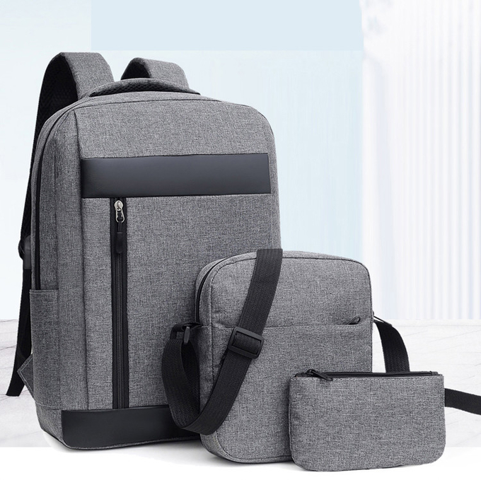 Black ODM Unisex Backpack Sets Business 3 In 1 Laptop Backpack Set School
