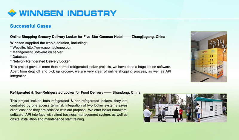 Outdoor Cake Fresh Refrigerated Locker 24 Hours Self Service Smart Cabinet