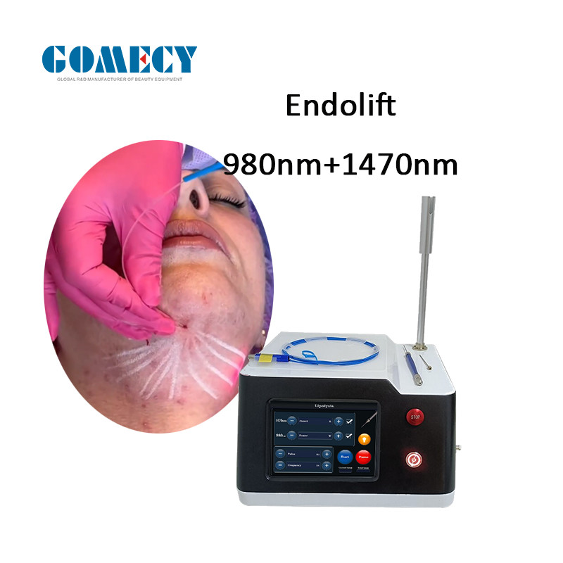 AC110V 220V Endolift Laser Machine Air Cooling 1470nm 980nm With LCD Touch Screen