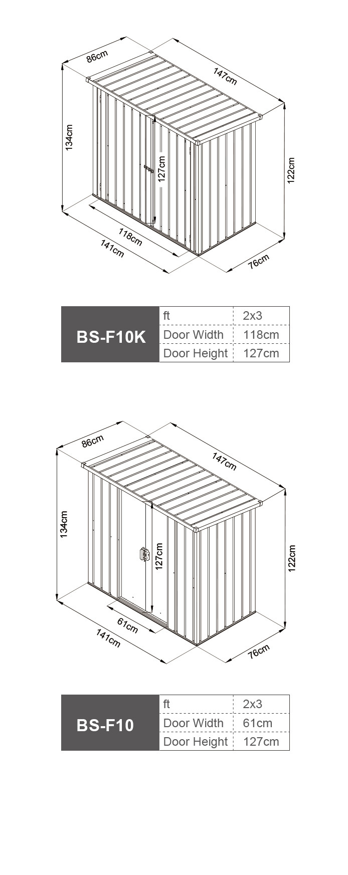 3x5 5x7 Metal Storage Shed , Secure Metal Garden Sheds 0.25mm 0.6mm