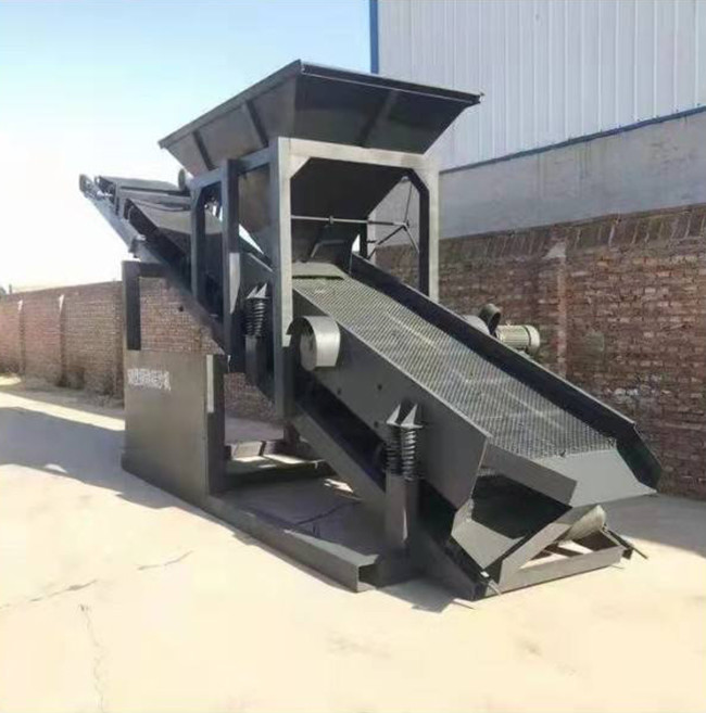 KL-ZD30 Sand Screening Machine Horizontal Drum With Conveyor Belt