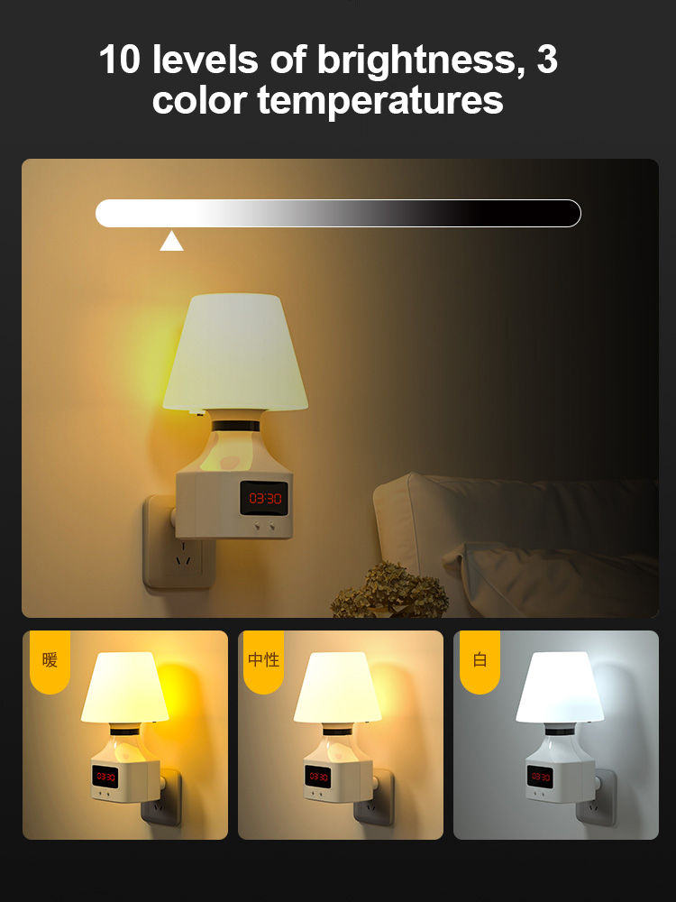 Dimmable LED Night Light for Baby Nursing Non Intelligent Control Plug-in Socket Type