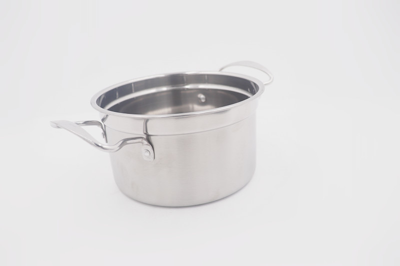 Casserole Set Silver 9.5cm Stainless Steel Cooking Pot