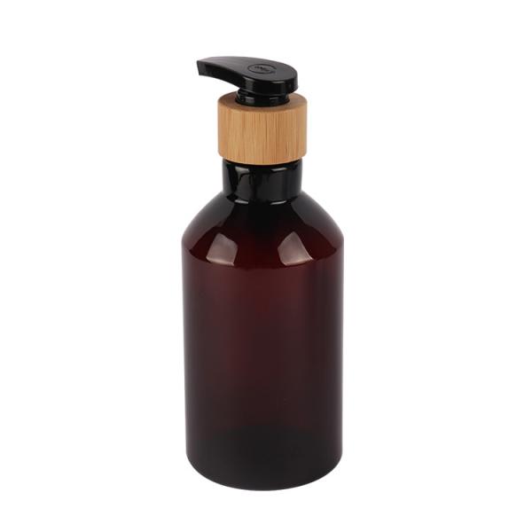200ml 300ml 500ml Refillable Amber Bottles Slanted Shoulder PET Plastic Bottle