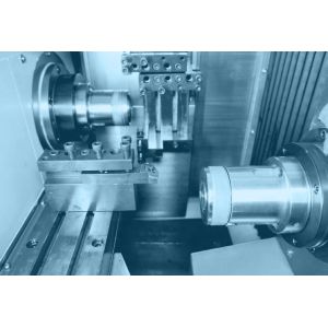 High Rigidity Automated Dual Spindle Lathe Easy To Operate 2 Channels Hydraulic