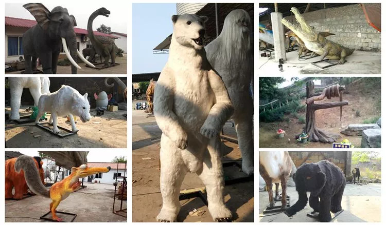 Sun Proof Lifelike Animatronic Animals / Milk Cow Customization Acceptable