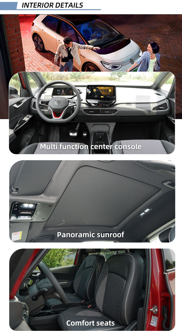 100% Electric EV Cars 160km/H Long Range Rechargeable Vehicle