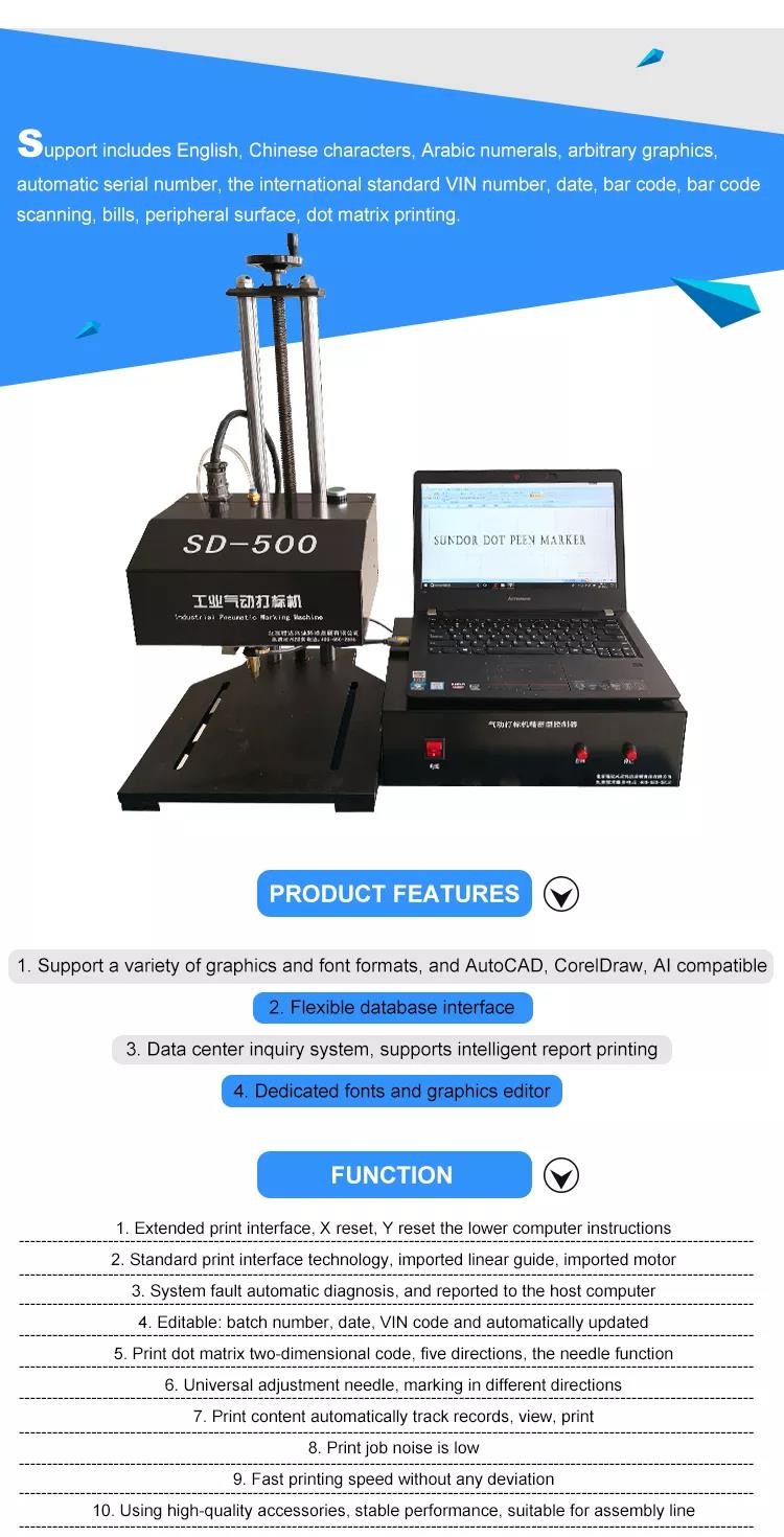 Mini Pneumatic Marking Machine Electric CNC Pneumatic Dot Peen Marking Machine