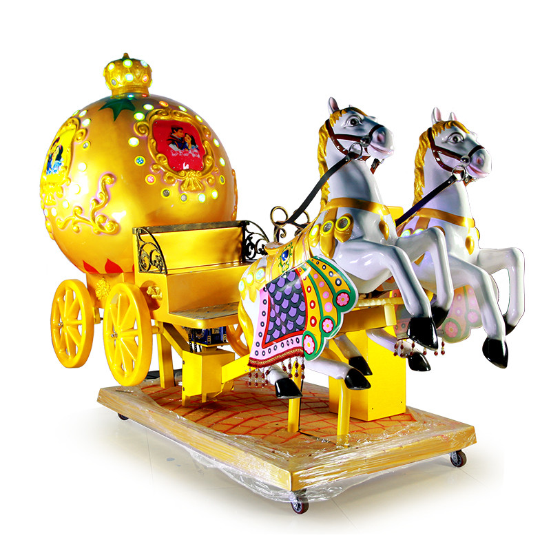 Classic Wagon Simulator Kids Arcade Machine / Coin Operated Kiddie Horse Ride