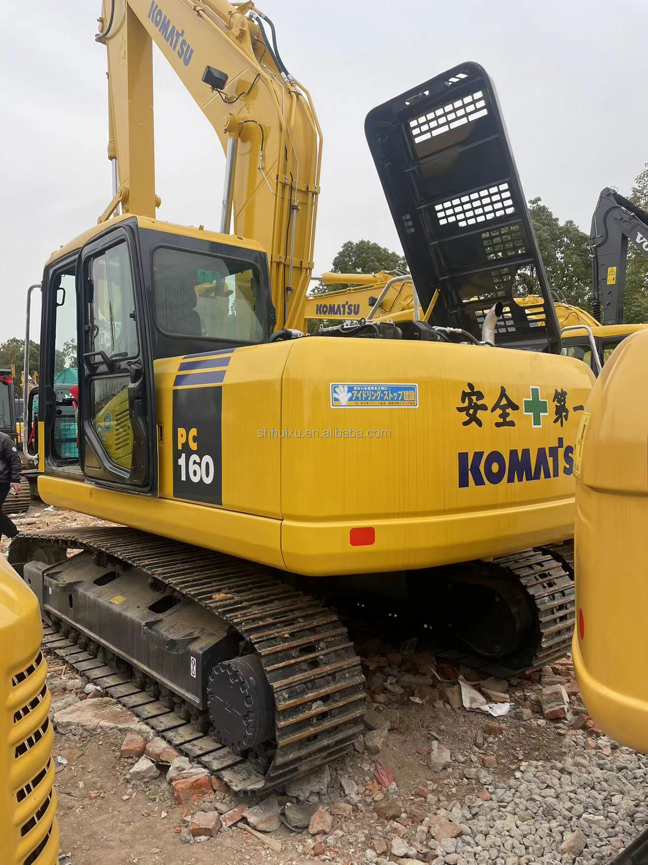 Hand used earth digger Komatsu PC160 used machinery 16 tons hand used post hole diggers second hand diggers for sale