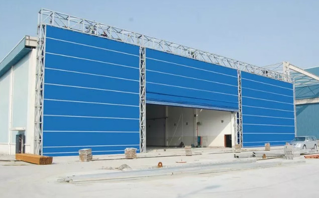 PVC Fabric Aircraft Hangar Door Industrial Large Size