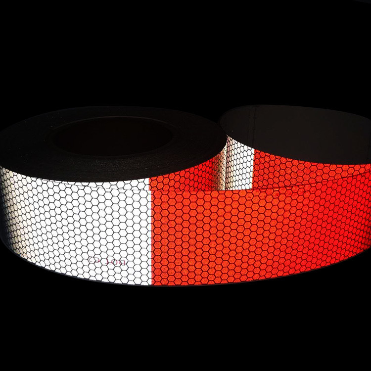 PET Microbeads DOT Reflective Tape Sticker For Truck Car