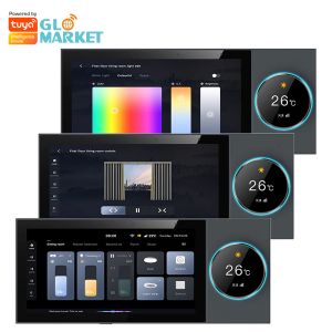  Glomarket Tuya Wifi Smart 6 Inch Control Panel Multi-Function Built In Zigbee Gateway Smart Home Controller Smart Host Manufactures