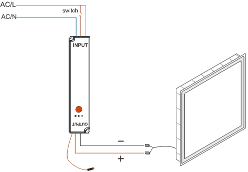 24W Emergency Constant Current Led Driver For led lighting charge 3hours