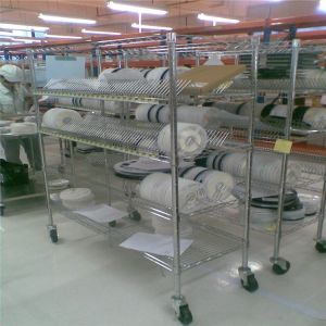 China Carbon Steel SMT SMD PCB ESD Shelving Rack Chrome Finish on sale