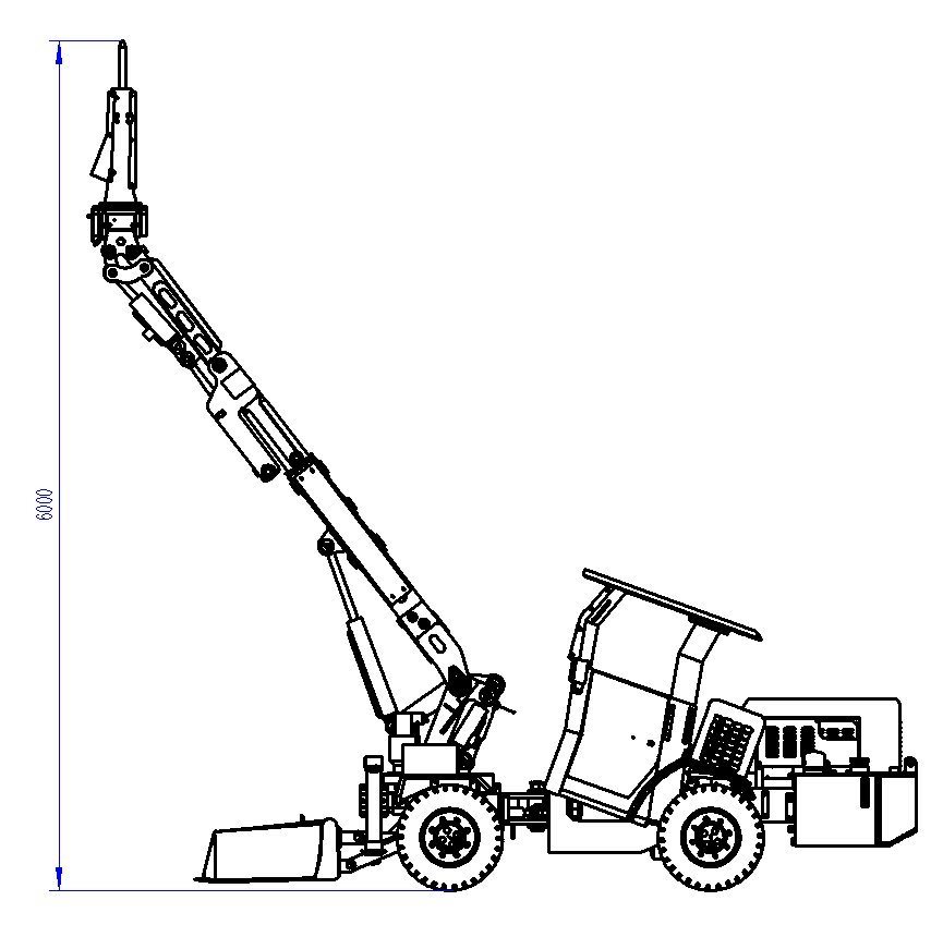 Underground Mining Scaler Diesel Power Tunnel Loose Rock Scaler Scaling Rig