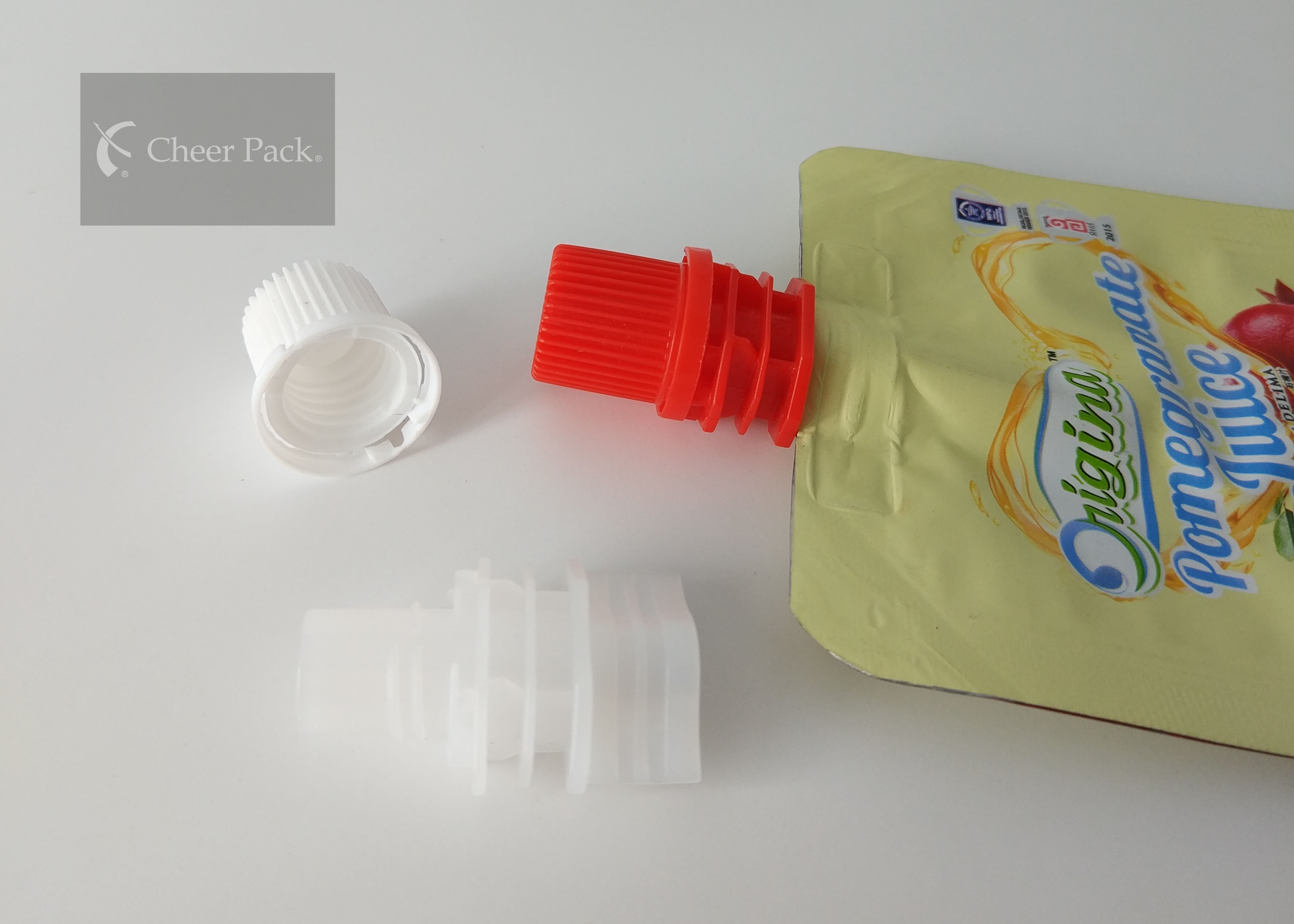 PE Material 8.6mm Flip Spout Cap For Beverage Pouch Packing , Professinal Customized