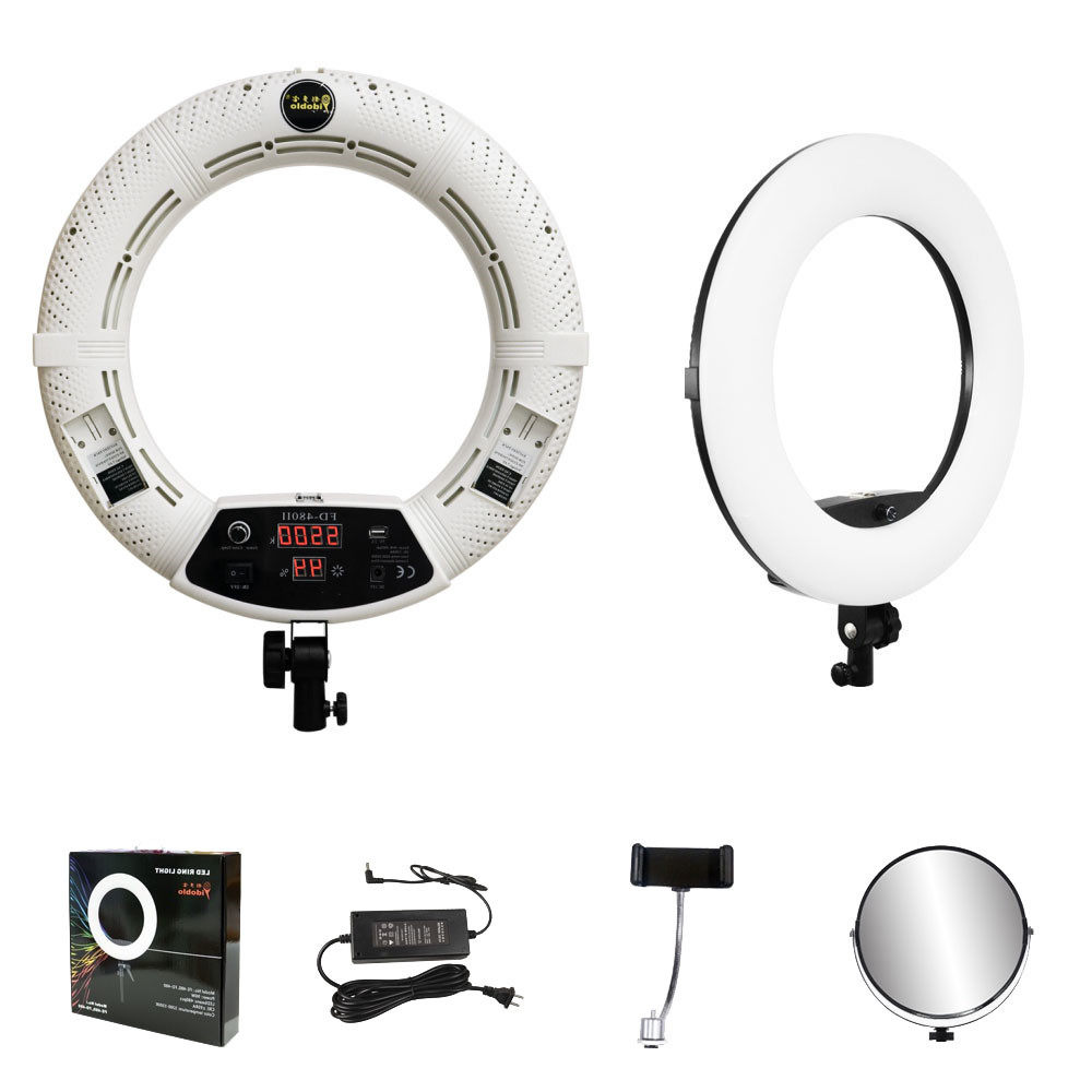 FD-480II photography selfie ring fill light vlogging video ringlight youtube set with mirror