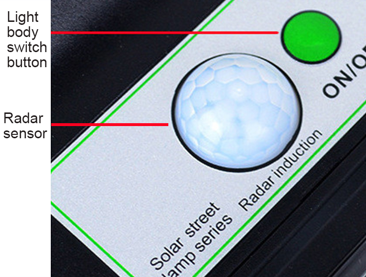 ABS 110lm/W All In One Solar Powered LED Street Lights 2835SMD Chip