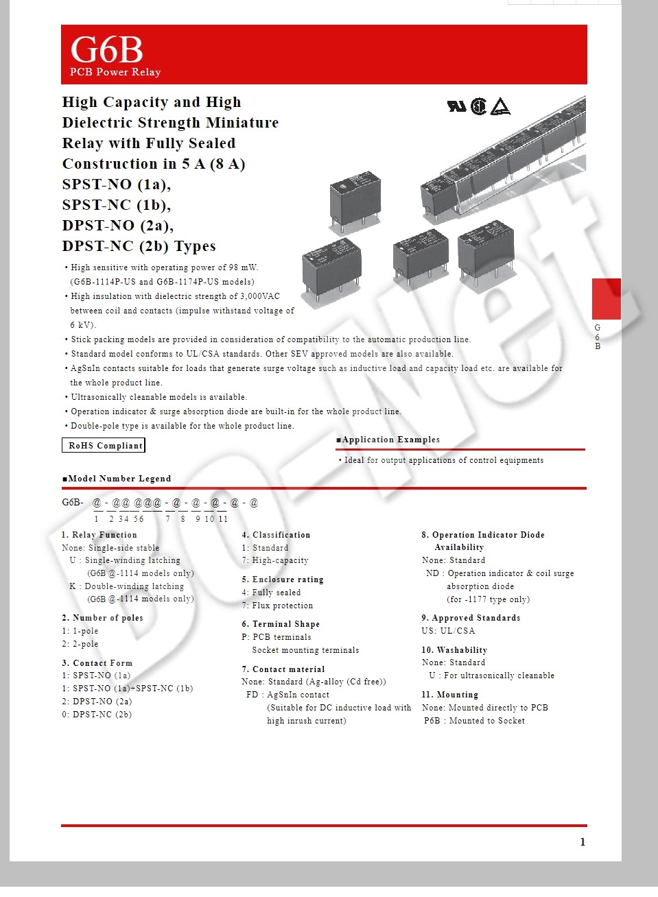 G6B-2114P-US-5VDC Omron orignal new electromagnetic relay G6B-2114P-US-5VDC