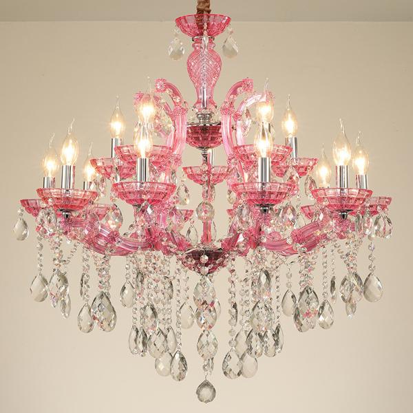 Luxury Mid Century Style Glass Crystal Chandelier Colorful Indoor Decorative