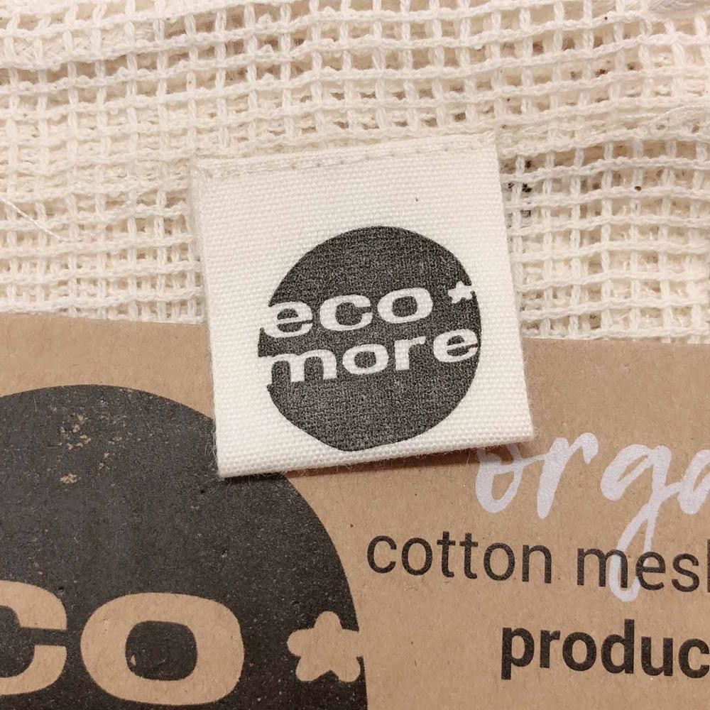 Drawstring Reusable Label Logo Organic Cotton Mesh Bag