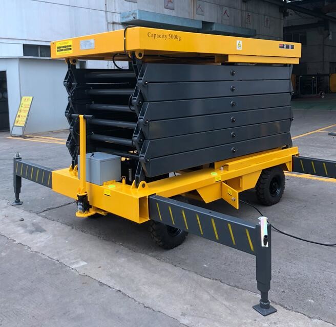 11 Meters Mobile Scissor Lift 500Kg Loading Capacity For Work At Height