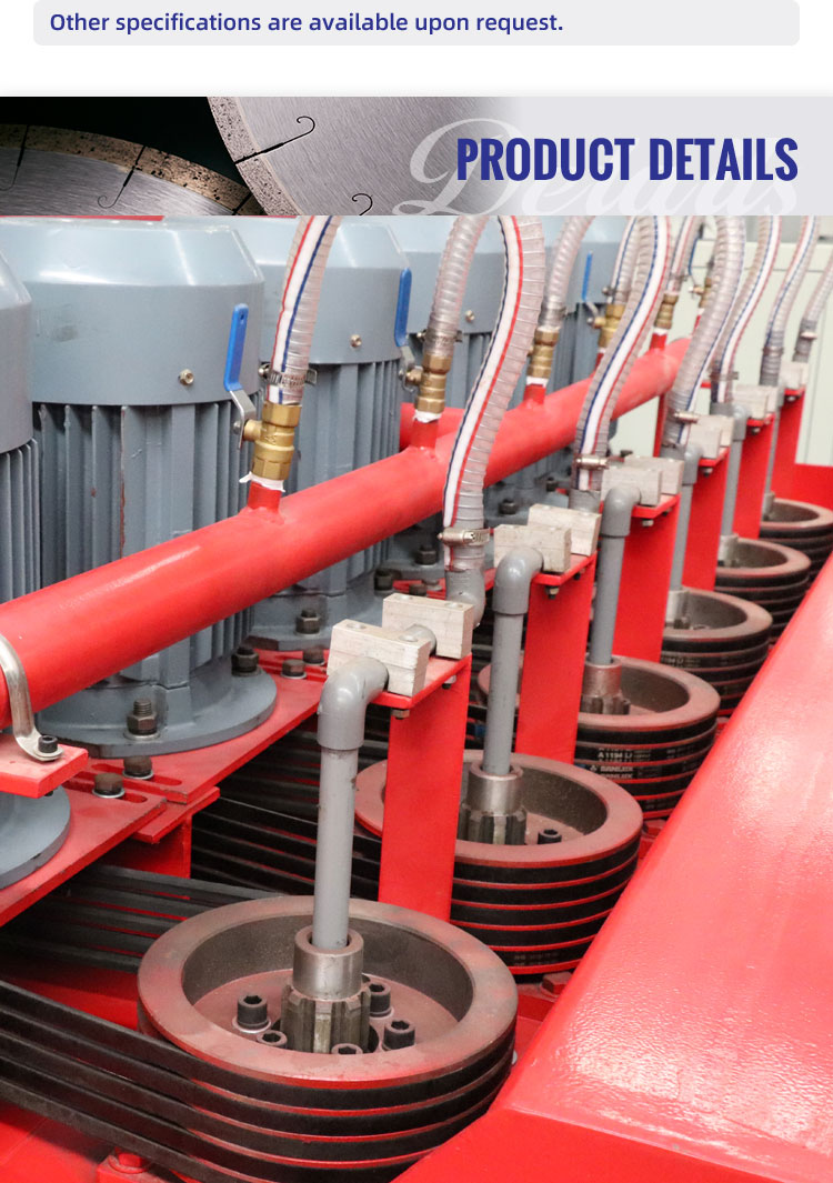 47KW LINSING Stone Slab Tile Bush Hammer Chiseled Rough Picking Marble Sandblasted Surface Granite Grinding Machine