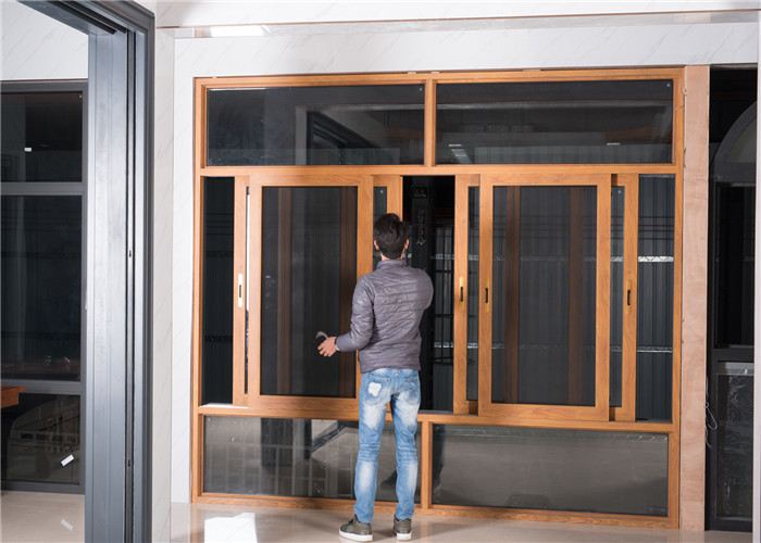 Horizontal Aluminum Casement Windows Noise Insulation Powder Coating Waterproof