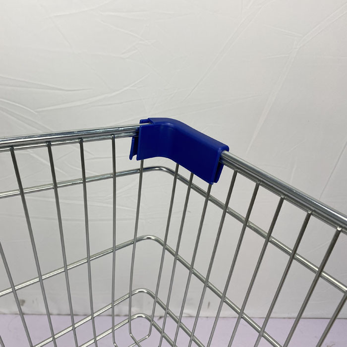 Regular European Shopping Trolley 125L Steel Supermarket Shopping Cart 110Kg Loading Capacity