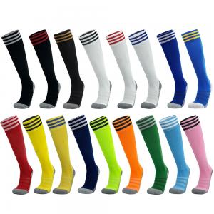 China Versatile Black Soccer Grip Socks Jacquard Adult Football Anti Slip Socks on sale