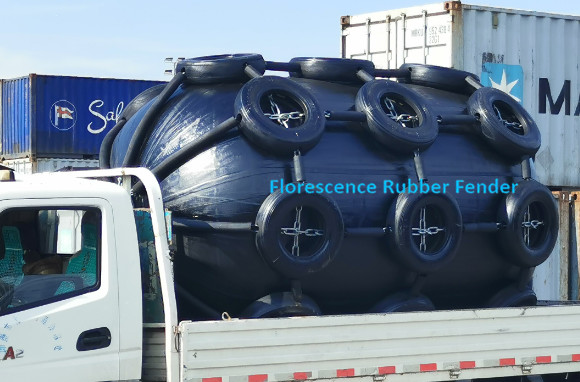 Florescence Marine Pneumatic Rubber Fender D3.3L6.5m For Ship Berthing