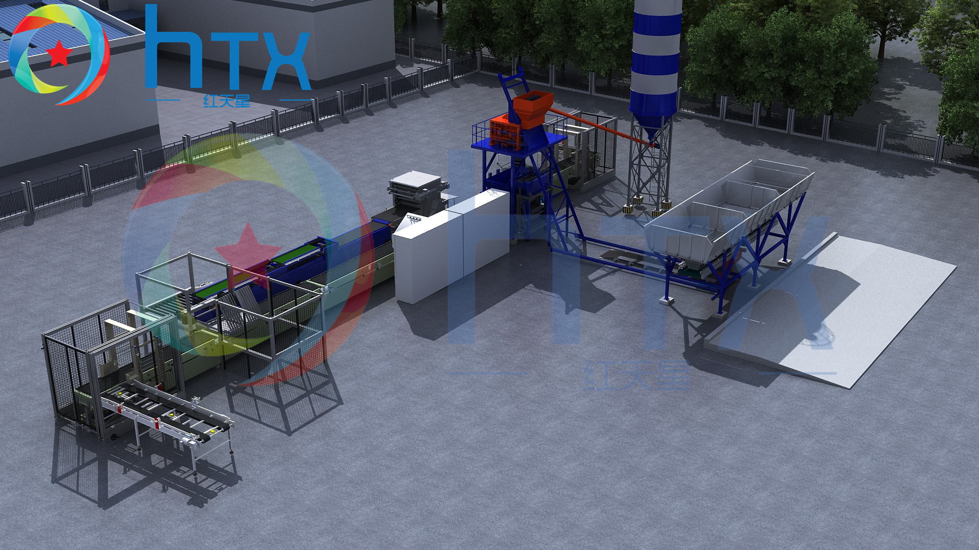 Wet Casting Doser Machine Paving Block Artificial Stone Production Line