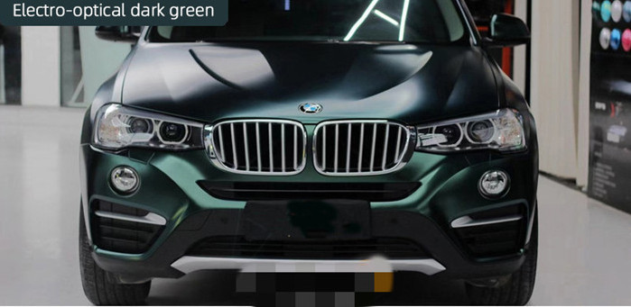SGS Dark Green Vinyl Wrap Bubble Free Car Wrap Resistant To Abrasions