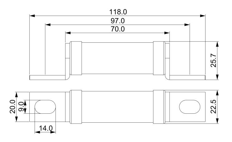 DC1000V Ceramic Fast Blow Fuse BS88 Fuse High Breaking Capacity Fuse Made in China