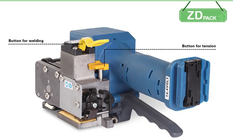 PET Strapping Tool Hand Plastic Battery Powered Packing Tool For Pallet Packaging